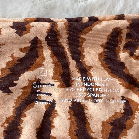 New! Stone Fox Swim Lele knotted bandeau bikini top 10656 - Picture 11 of 12